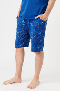 Set Free in Christ Mens PJ Shorts Set Cotton