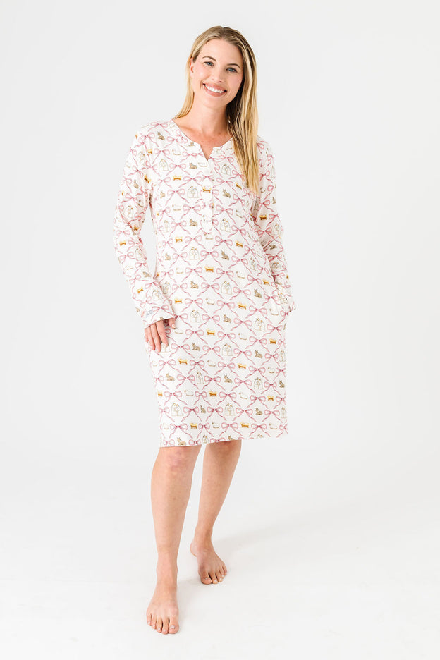 Let Us Adore Him PJ Womens Nightgown Bamboo