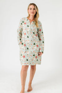 Gingerbread Jesus PJ Womens Nightgown Cotton