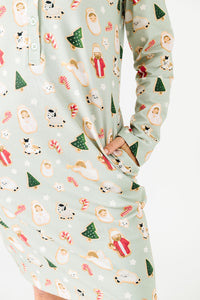 Gingerbread Jesus PJ Womens Nightgown Cotton