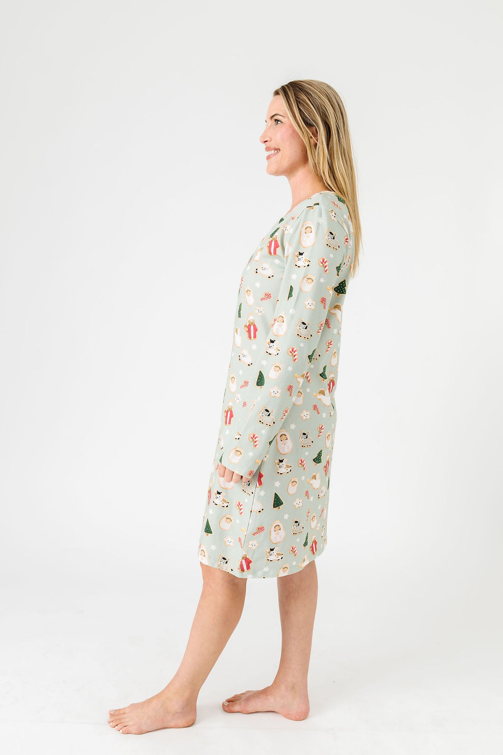 Gingerbread Jesus PJ Womens Nightgown Cotton