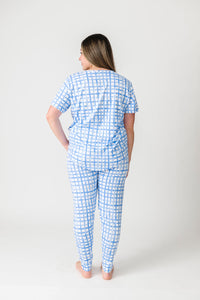 The Risen Son Womens PJ Short Sleeve Jogger Set Bamboo