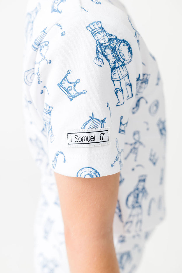 David & Goliath Blue PJ Shorts Set Cotton