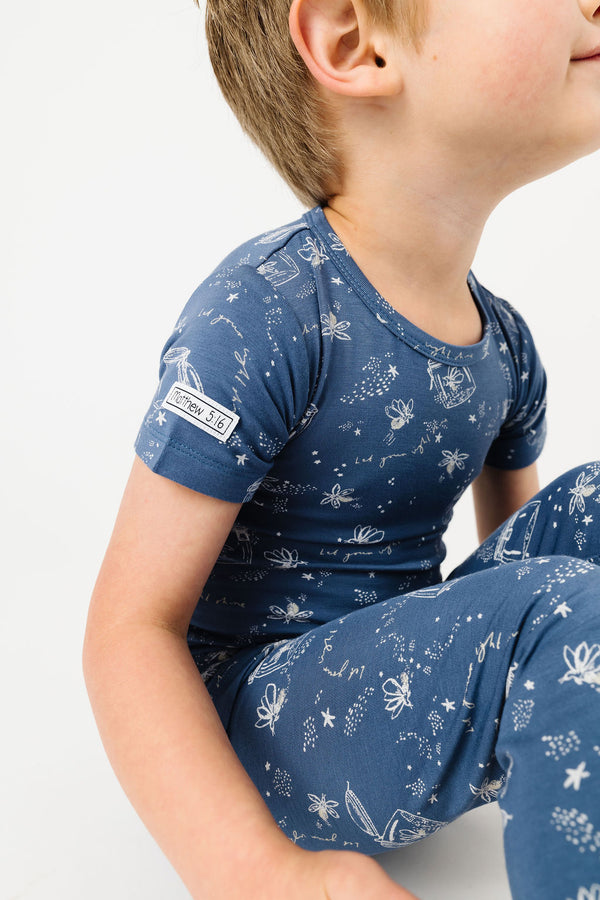 Let Your Light Shine Fireflies PJ Short Sleeve Set Bamboo