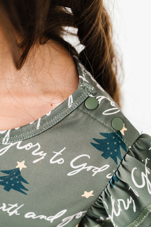 Glory to God Olive Girls Nightgown Polyester