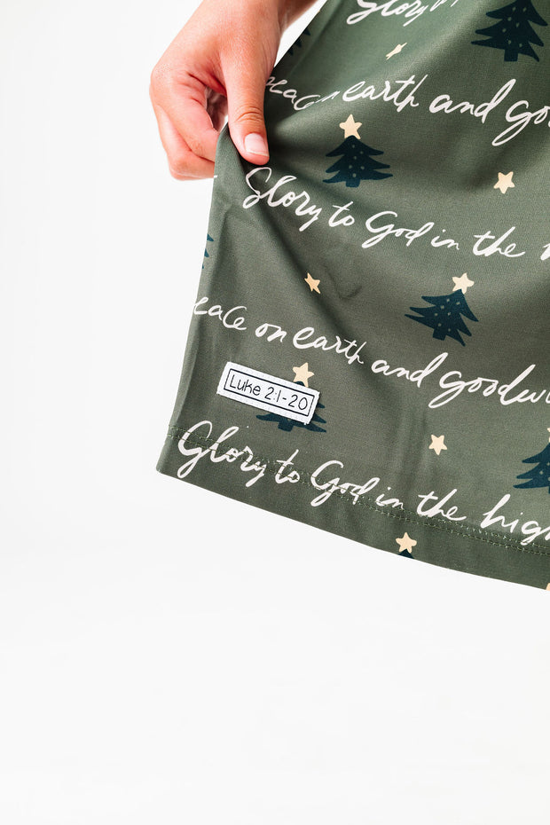 Glory to God Olive Girls Nightgown Polyester