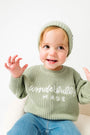 Baby Wonderfully Made Knit Sweater & Hat Organic Cotton