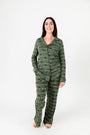 Glory to God Olive PJ Womens Notch Collar Set Bamboo