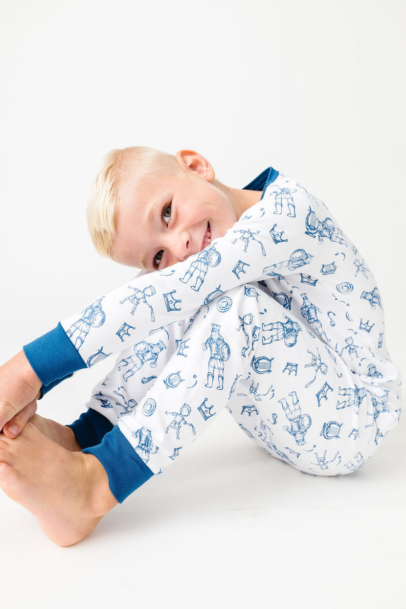 David & Goliath Blue PJ Long Sleeve Set Cotton