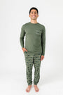 Glory to God Olive PJ Mens Long Sleeve Jogger Set Bamboo