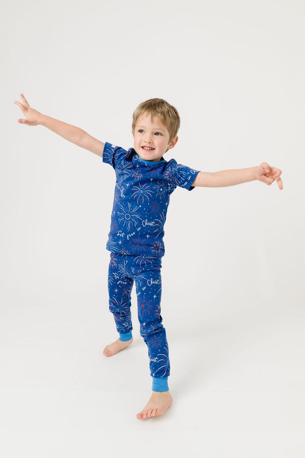 Set Free in Christ PJ Short Sleeve Set Cotton