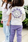 Kids No Greater Love Purple T-Shirt Cotton | Long Sleeve