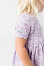 Queen Esther Lavender Twirl Dress Cotton