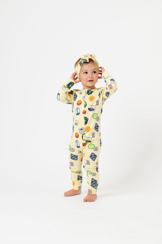 Be the Light Badges PJ Footless Onesie Cotton