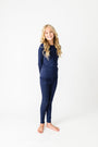 The Lord is My Strength Navy PJ Long Sleeve Set Bamboo