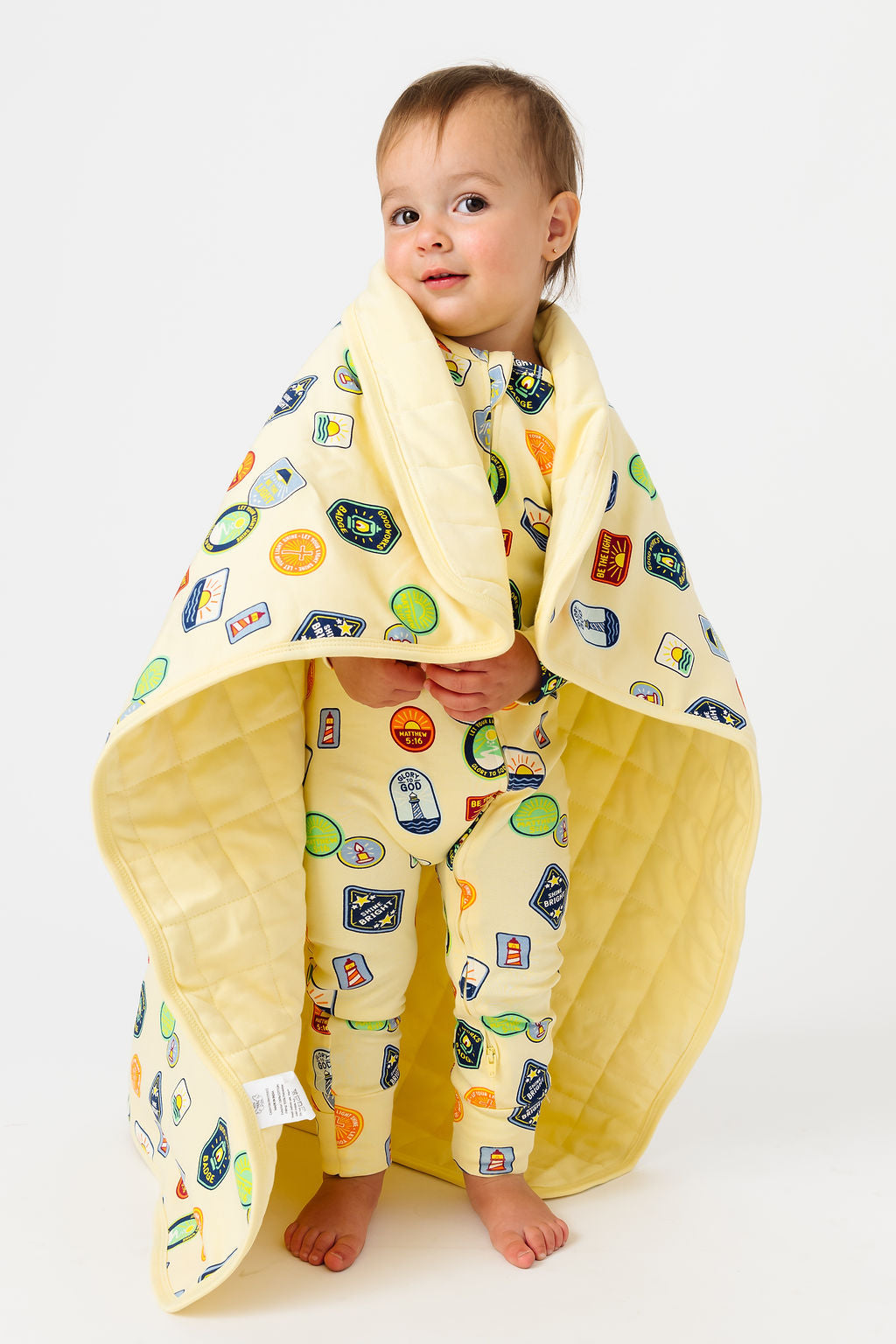Be the Light Badges Blanket Cotton