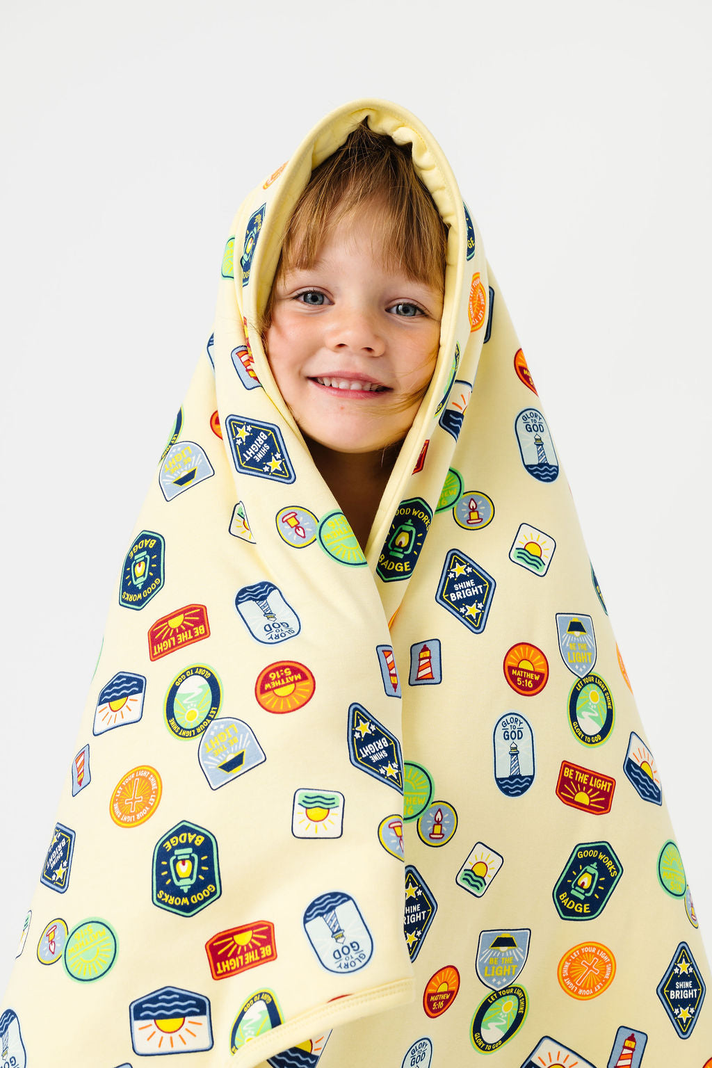 Be the Light Badges Blanket Cotton