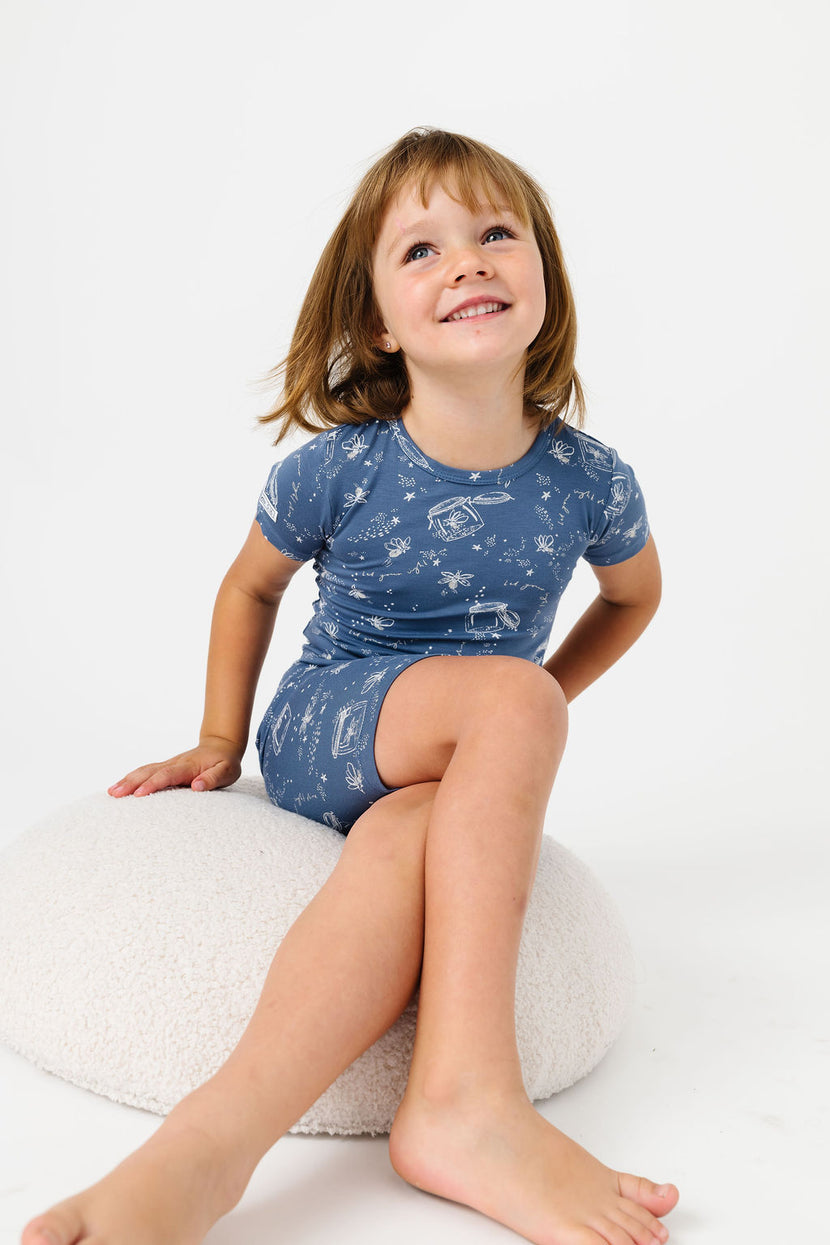 Let Your Light Shine Fireflies PJ Shorts Set Bamboo