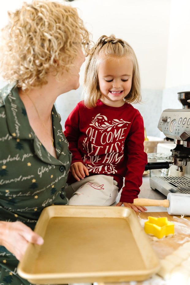 Kids Let Us Adore Him T-Shirt Cotton | Long Sleeve