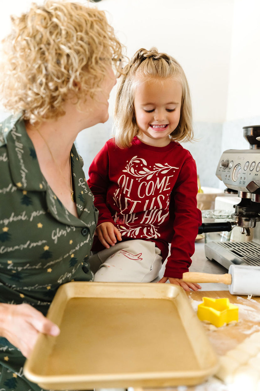 Kids Let Us Adore Him T-Shirt Cotton | Long Sleeve