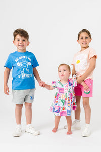 Kids He Gives Me Strength T-Shirt Cotton | Short Sleeve