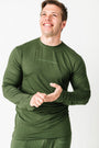 The Lord is My Strength Green PJ Mens Long Sleeve Jogger Set Bamboo