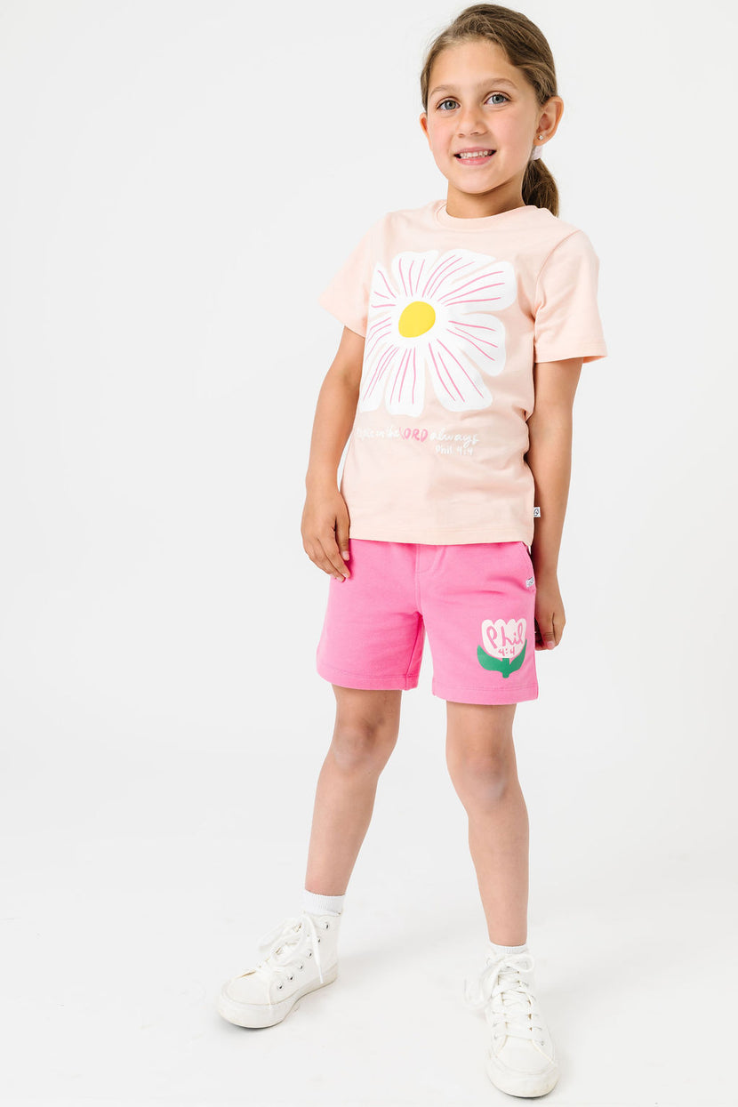 Kids Rejoice in the Lord Floral Shorts