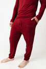 The Lord is My Strength Red PJ Mens Long Sleeve Jogger Set Bamboo