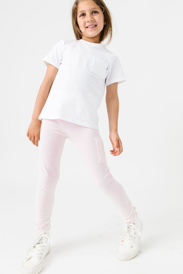 Kids Shine Prayer Pocket Heavenly Pink Leggings