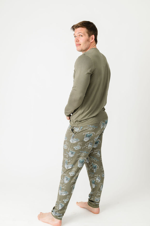 Armor of God Green PJ Mens Jogger Set Bamboo