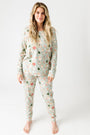 Gingerbread Jesus PJ Womens Long Sleeve Jogger Set Cotton