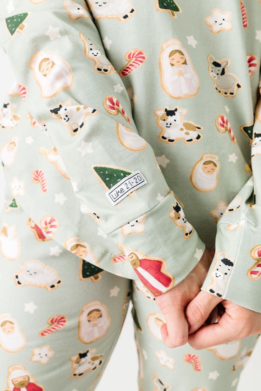 Gingerbread Jesus PJ Womens Long Sleeve Jogger Set Cotton