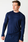 The Lord is My Strength Navy PJ Mens Long Sleeve Jogger Set Bamboo