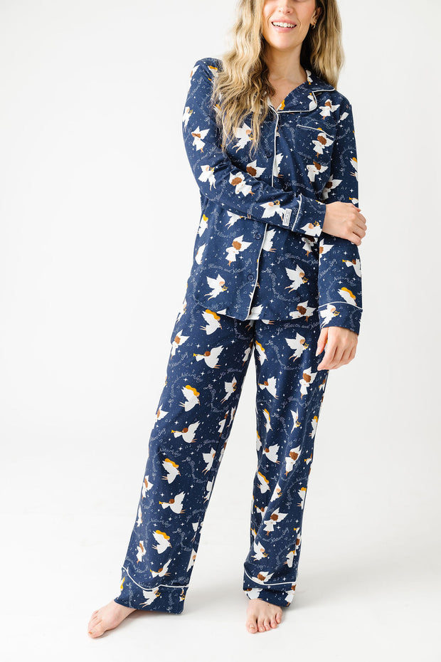 Heaven & Nature Sing PJ Womens Notch Collar Set Cotton