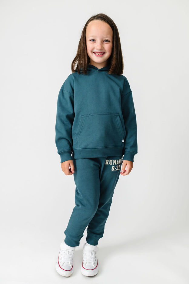 God's Got My Back Teal Fleece Hoodie