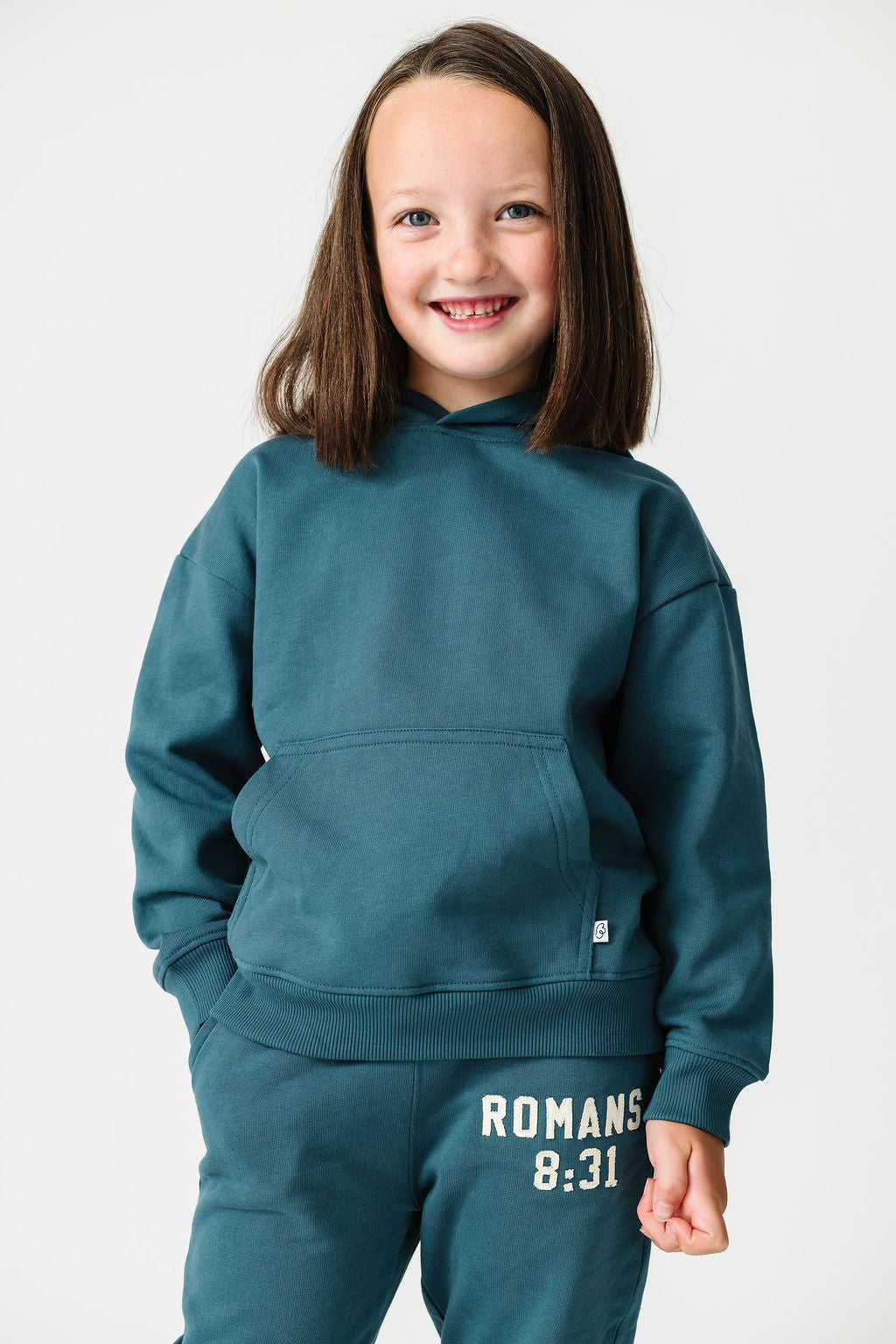 Gods Got My Back Teal Fleece Hoodie