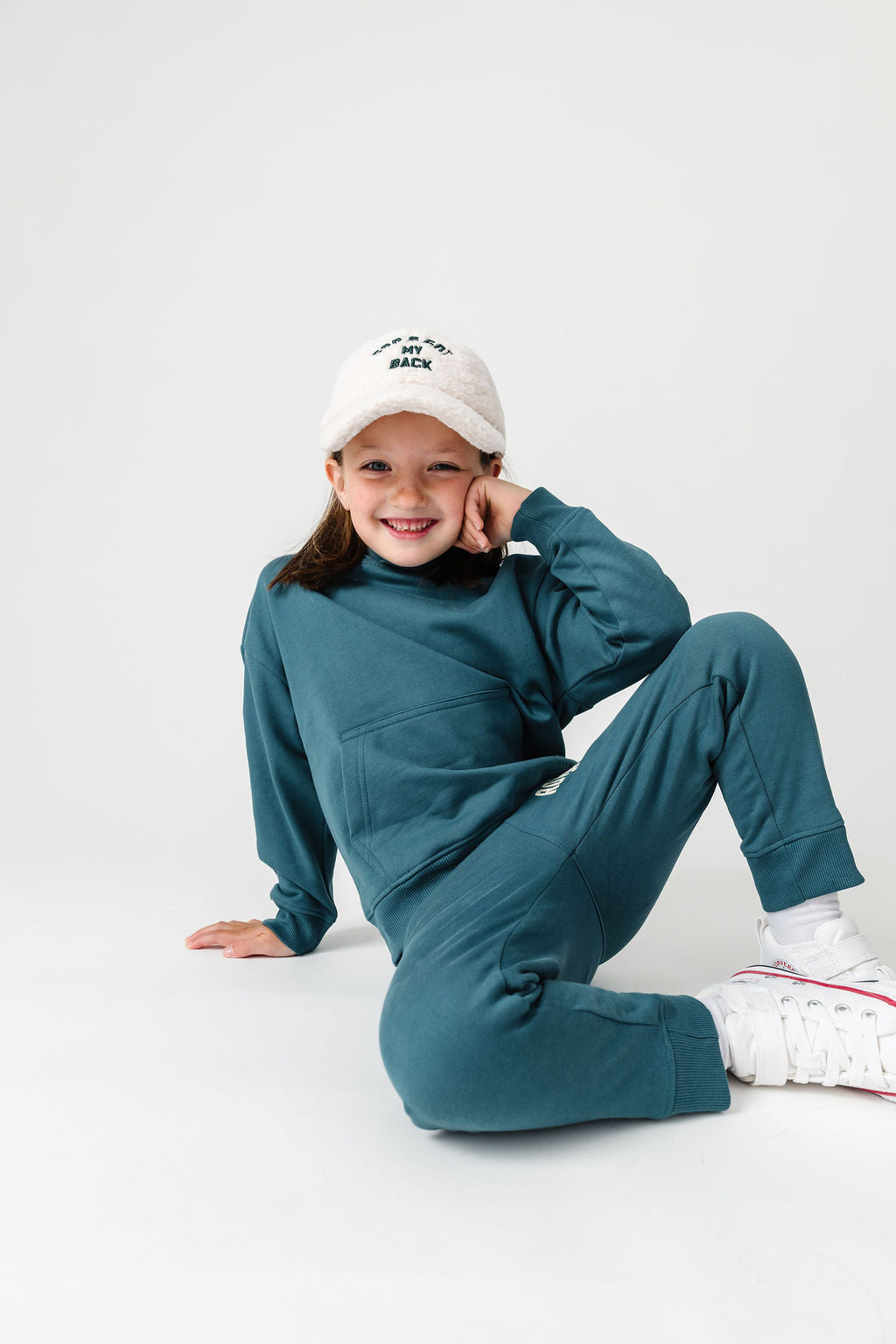 Gods Got My Back Teal Fleece Jogger