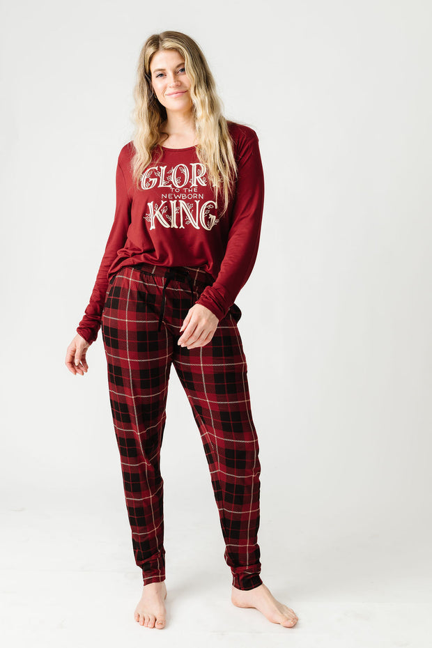 Newborn King PJ Womens Long Sleeve Jogger Set Bamboo
