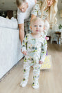 He Is Risen PJ Footed Onesie Cotton