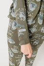 Armor of God Green PJ Womens Jogger Set Bamboo