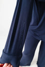 The Lord is My Strength Navy PJ Womens Notch Collar Set Bamboo