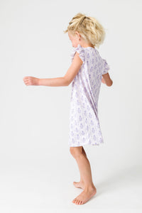 God is With You Floral PJ Girls Nightgown Polyester