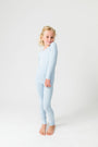 God's Got My Back Blue PJ Long Sleeve Set Ribbed Cotton-Bamboo Blend
