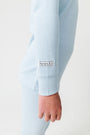 God's Got My Back Blue PJ Long Sleeve Set Ribbed Cotton-Bamboo Blend