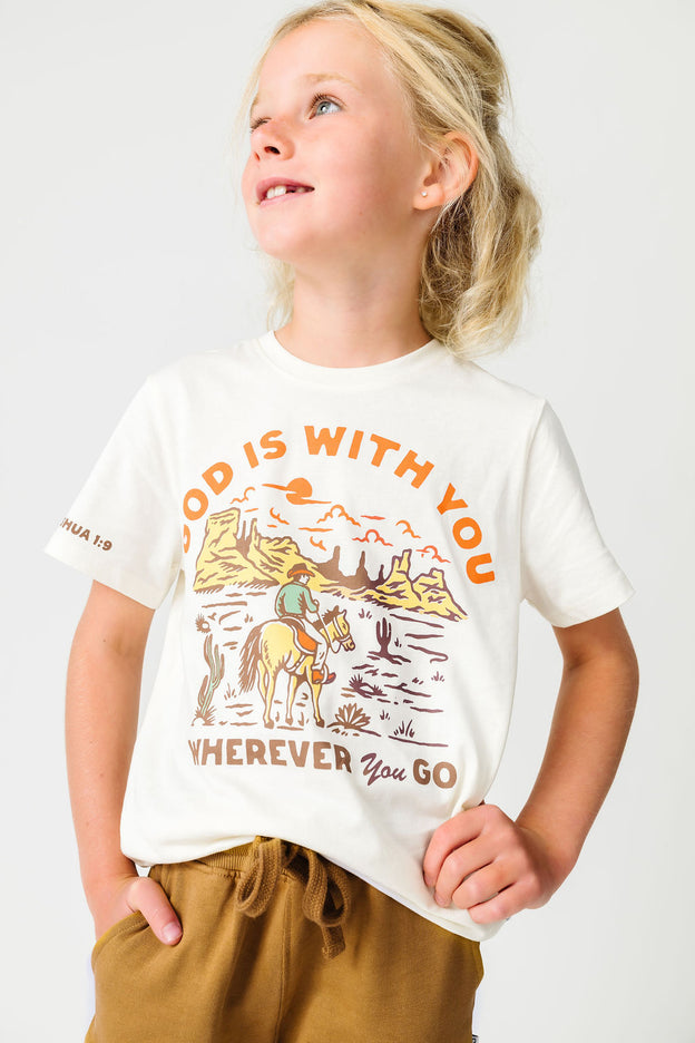 Kids God is With You T-Shirt Cotton | Short Sleeve
