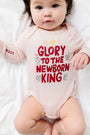 Baby Newborn King Pink Bodysuit Cotton | Long Sleeve
