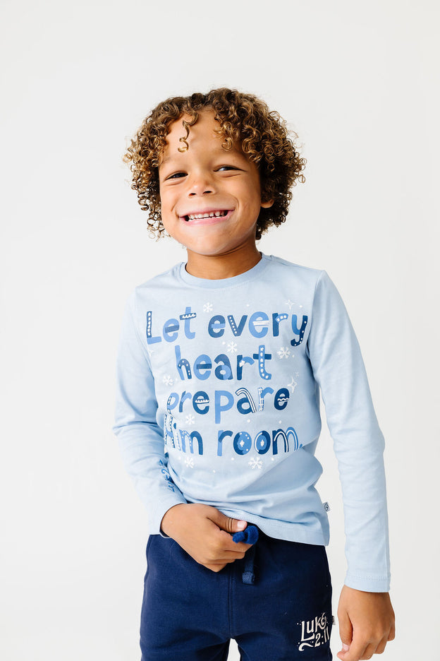 Kids Prepare Him Room T-Shirt Cotton | Long Sleeve