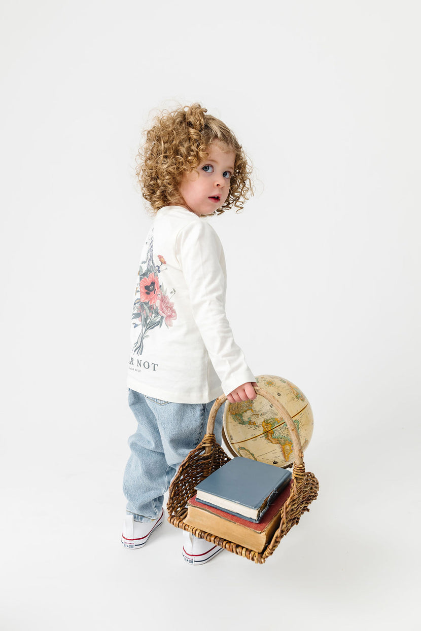 Baby Fear Not Floral T-Shirt Cotton | Long Sleeve