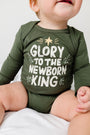 Baby Newborn King Green Bodysuit Cotton | Long Sleeve