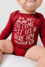 Baby Let Us Adore Him Bodysuit Cotton | Long Sleeve